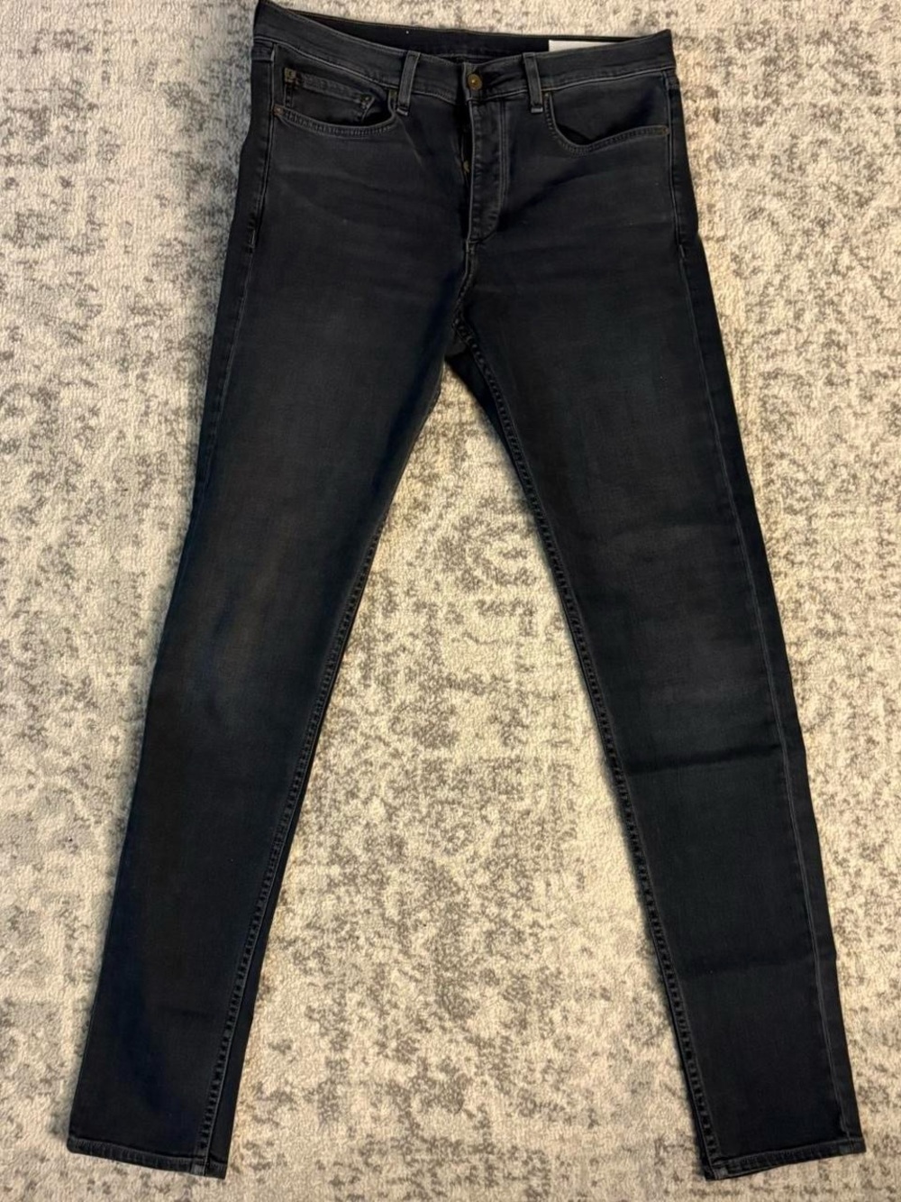 Size 33 Mens Rag & Bone Black/Grey Skinny Fit Jeans
